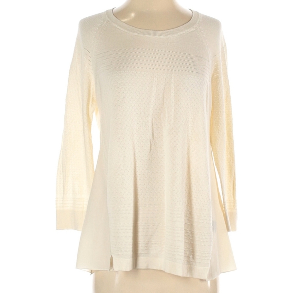 AUGUST SILK PULLOVER SWEATER IVORY